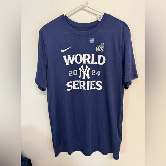 New Nike 2024 World Series Men's New York Yankees Shirt size L Navy. NWT Dri Fit - Picture 1 of 5